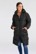 Only Gewatteerde jas ONLAMAND – Lange puffercoat met 2-weg-ritssluitin...