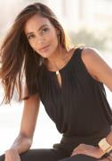 Lascana Tanktop met decoratief accessoire, casual blousetop, elegant