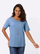 Casual Looks Shirt met korte mouwen Gestreept shirt (1-delig)