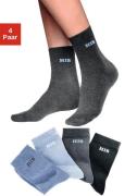 H.I.S Basic sokken met ingebreid logo (set, 4 paar)