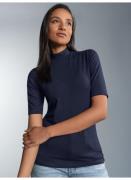 Trigema T-shirt TRIGEMA T-shirt met elastische opstaande kraag (1-deli...