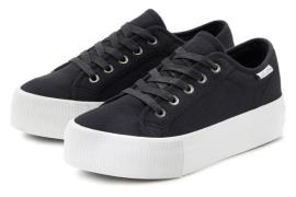 Lascana Sneakers Veterschoen, vrijetijdsschoen van textiel met plateau...