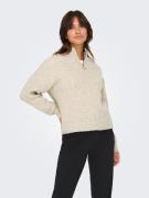 Only Gebreide trui ONLTOKYO SOLID L/S ZIP PULLOVER KNT NOOS