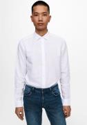 ONLY & SONS Overhemd met lange mouwen ONSCAIDEN LS SOLID LINEN SHIRT N...