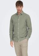 ONLY & SONS Overhemd met lange mouwen ONSCAIDEN LS SOLID LINEN SHIRT N...