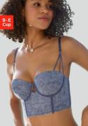 Vivance Lijfje met beugel in trendy denim-look, sexy lingerie