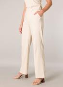 Base Level Stoffen broek met flare en elastaan