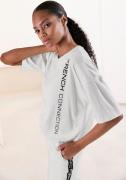 French Connection T-shirt met wijde mouwen en logo-print