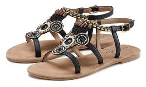 Lascana Sandalen Zomerschoen Sandalette, zomerschoen van leer met stee...