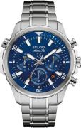 Bulova Chronograaf Marine Star Horloge, quartz, herenhorloge, leren ba...