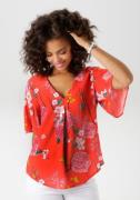 Aniston CASUAL Blouse zonder sluiting met harmonieuze bloemenprint