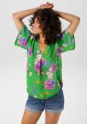 Aniston CASUAL Blouse zonder sluiting met harmonieuze bloemenprint