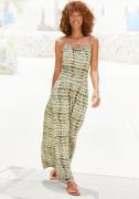 Lascana Maxi-jurk met ruchesdetails en elastiek in de taille, zomerjur...