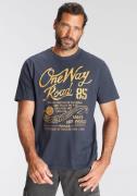 Man's World T-shirt Korte mouwen, regular fit, met print, ronde hals, ...