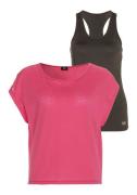 H.I.S Trainingsshirt 2-delig shirt & top Korte mouw, comfortabele pasv...