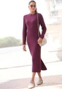 Lascana Gebreide jurk met kabelpatroon, figuuraccentuerend, trui-jurk,...