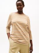 Tommy Hilfiger Curve T-shirt CRV SLIM CODY BOAT-NK 3/4SLV in grote mat...