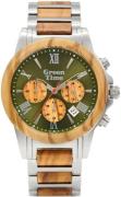 GreenTime Chronograaf ZW163A Polshorloge, quartz, herenhorloge, houten...
