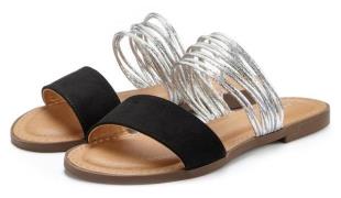 Lascana Slippers Mule, sandaal, open schoen met verfijnde bandjes