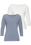 Lascana Shirt met 3/4 mouwen van elastische katoen-modal kwaliteit (Se...