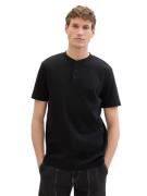 Tom Tailor Denim Shirt met ronde hals van hoogwaardig wafeljersey