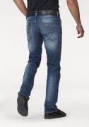 Bruno Banani Straight jeans Dylan rechte pasvorm, used-wassing, lage t...