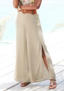 Lascana Palazzobroek met wijde pijpen en split, stoffen broek, losse p...