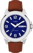 Timex Kwartshorloge Essex Armbandhorloge, herenhorloge, leren armband,...