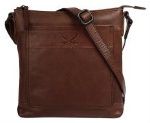 Sansibar Schoudertas echt leder