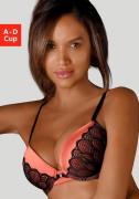 Lascana Push-up-bh Belinda Cups van mooie satijnstof met kant overtrok...