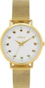 s.Oliver Kwartshorloge Horloge, dameshorloge, stalen band, analoog, zi...