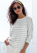 Vivance Shirt met 3/4 mouwen Met modieuze streepstructuur