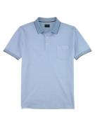 OLYMP Poloshirt Casual Two-tone piqué, zijsplitten in de zoom