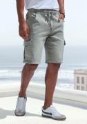 John Devin Short Bermuda, korte jogger broek met cargozakken, knielang...