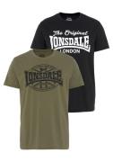 Lonsdale T-shirt MORHAM Set van 2 (2-delig, Set van 2)