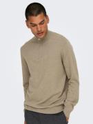 ONLY & SONS Schipperstrui ONSLOUI REG 12 MEL HALF ZIP KNIT NOOS