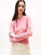 TOMMY JEANS Shirt met lange mouwen TJW SLIM ESSENTIAL RIB LS