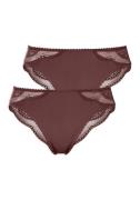 Lascana Brazilian slip met fijne kant (set, 2 stuks)