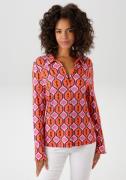 Aniston CASUAL Overhemdblouse met extravagante, kleurrijke retro-patro...