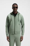 BOSS GREEN Sweatvest Saggy Rib met tonale inzetten