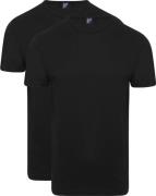 Alan Red Derby O-Hals T-Shirt Black (2Pack)