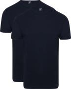 Alan Red Derby O-Hals T-Shirt Navy (2Pack)