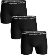 Bjorn Borg Boxers Solid Stretch 3 Pack Black