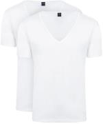 Suitable Vitaru T-Shirt Diepe V-hals Wit 2-Pack