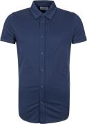 Suitable Prestige Earl Short Sleeve Overhemd Donkerblauw