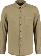 Dstrezzed Overhemd Garment Dyed Tencel Khaki