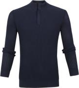 Suitable George Pullover Half Zip Donkerblauw