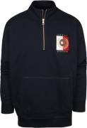 Tommy Hilfiger Big and Tall Sweater Zipper Donkerblauw