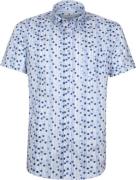 State Of Art Shortsleeve Overhemd Blauw Stippen