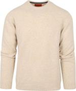 Suitable Pullover Wol O-Hals Beige